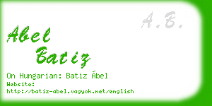abel batiz business card